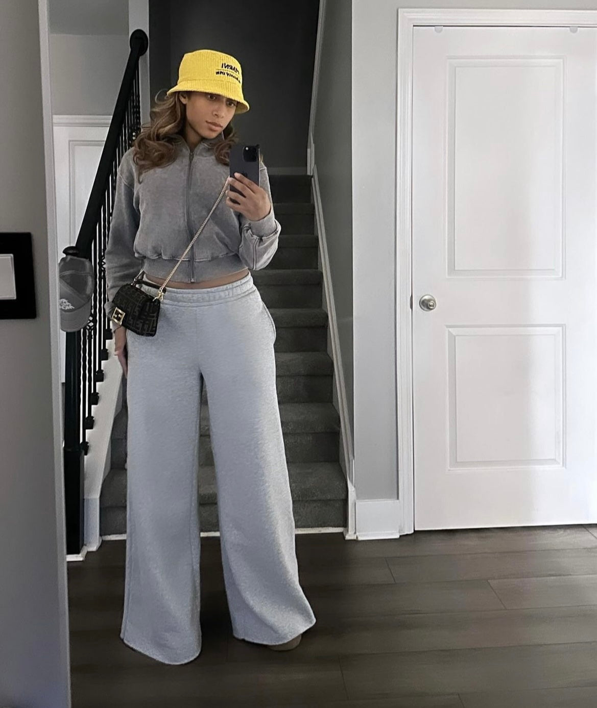 Wide leg joggers (grey)