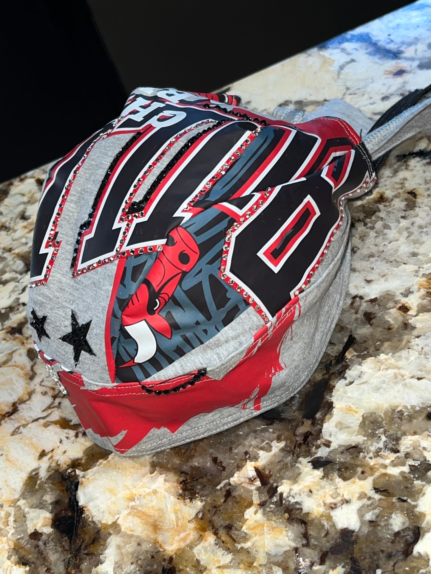 Chicago bulls graphic stoned biker cap