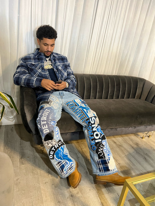 Lions stitch jeans (men’s blue denim)