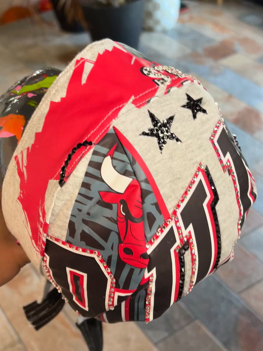 Chicago bulls graphic stoned biker cap